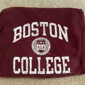 maroon boston college crew neck